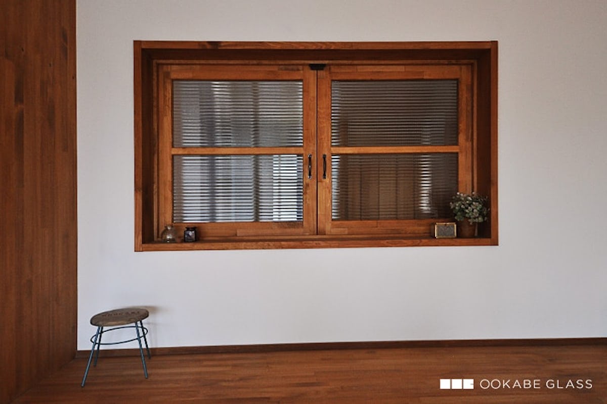 室内窓に使用した「モールガラス」-2