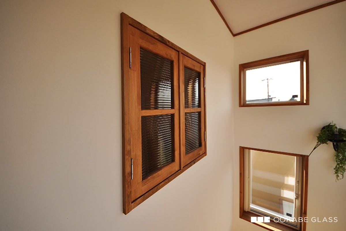 室内窓に使用した「モールガラス」-5