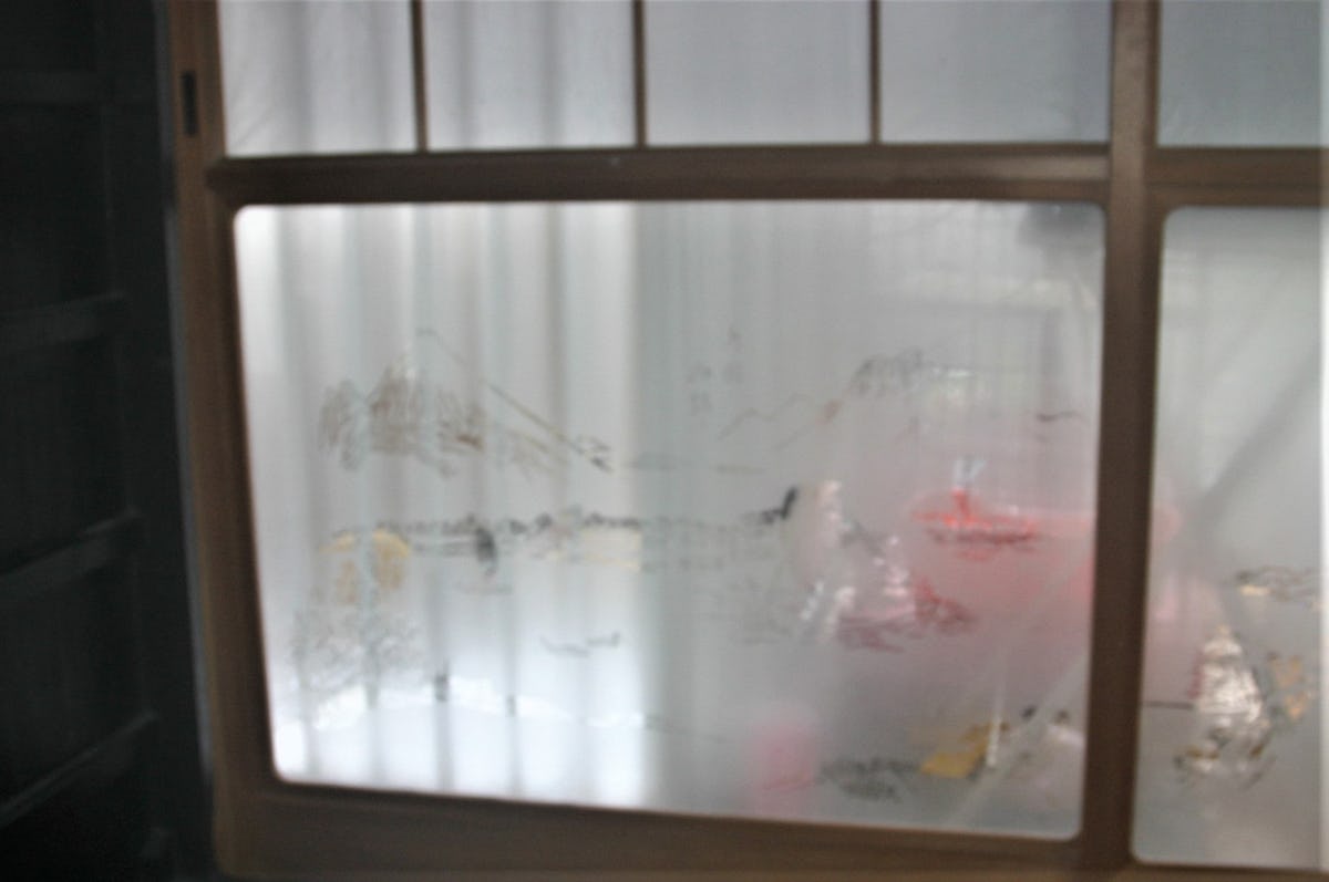 障子窓に使用した「障子用ガラス」-舟村山郭（ふなむらさんがく）
