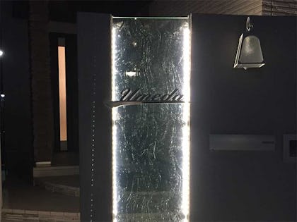 ドアの上の欄間(らんま)に｢レースガラス(LFG-023)｣を設置した事例