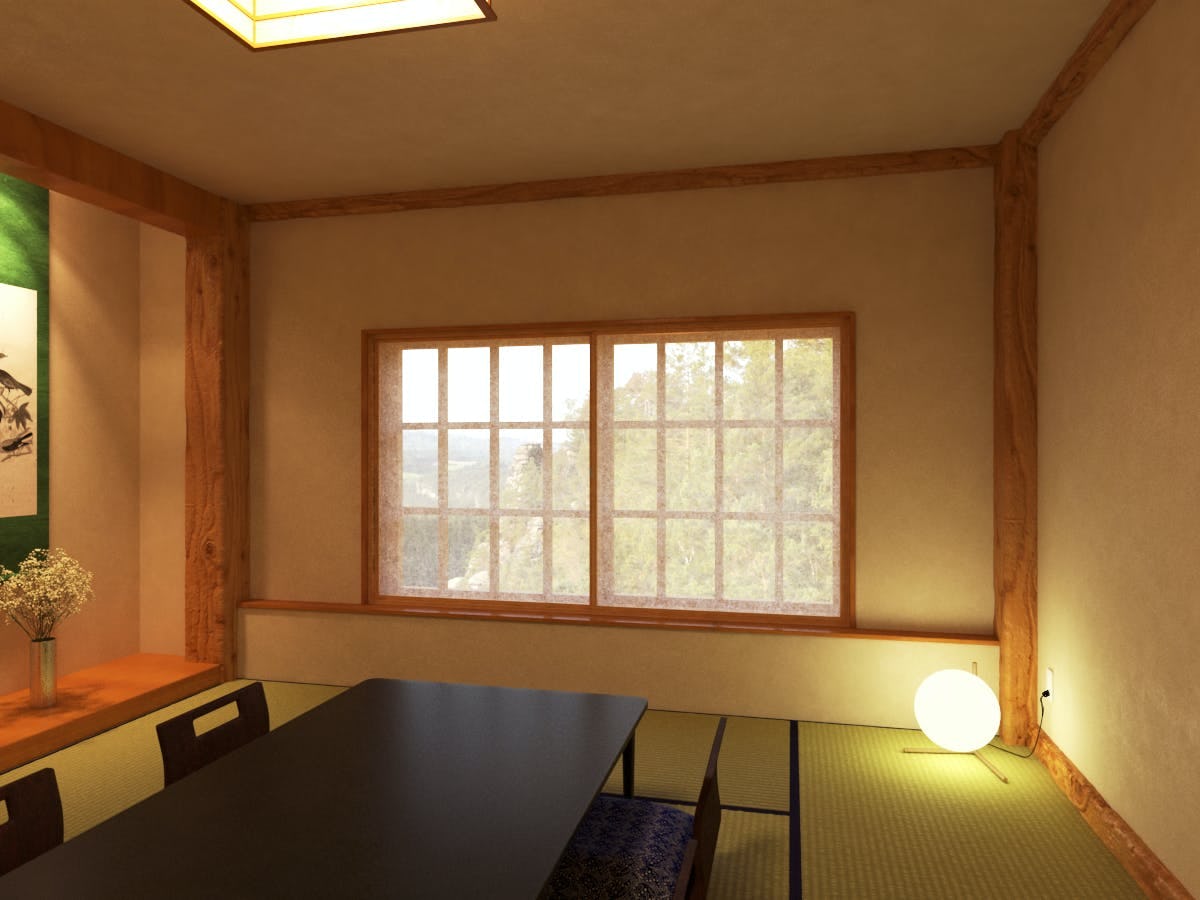 和室の窓枠事例