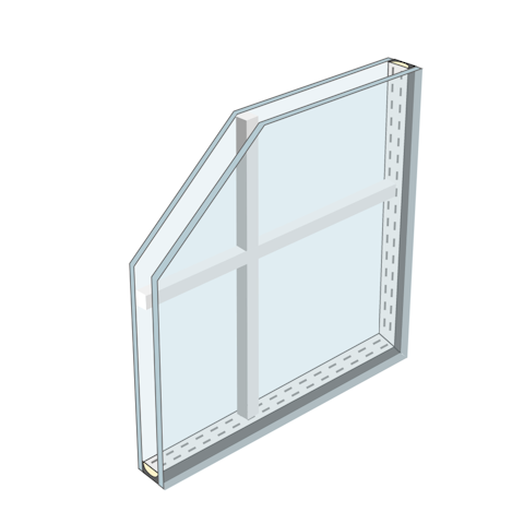 内窓の完成品のガラスの種類_格子入複層ガラス
