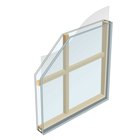 内窓の完成品のガラスの種類_和室用Low-E複層ガラス