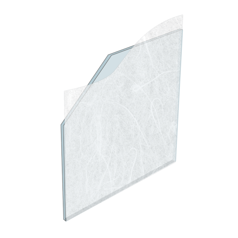 内窓の完成品のガラスの種類_和紙調単板ガラス 組子なし