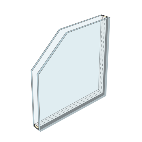 内窓の完成品のガラスの種類_複層ガラス／強化