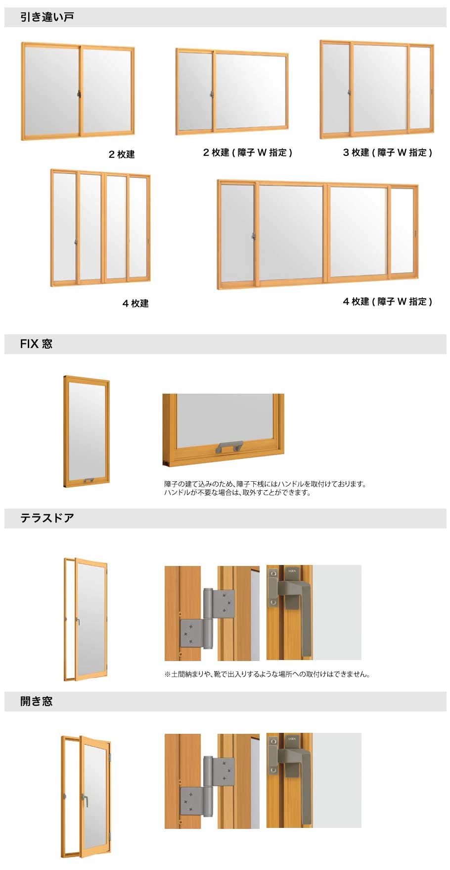内窓インプラス - 内窓の種類　8種類