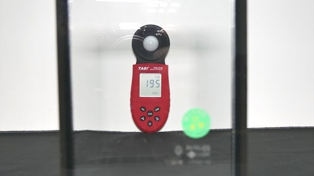 複層ガラスの場合の光量