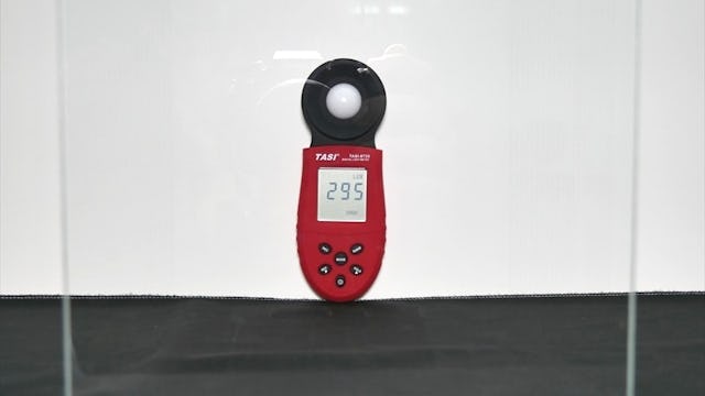 単板ガラスの場合の光量