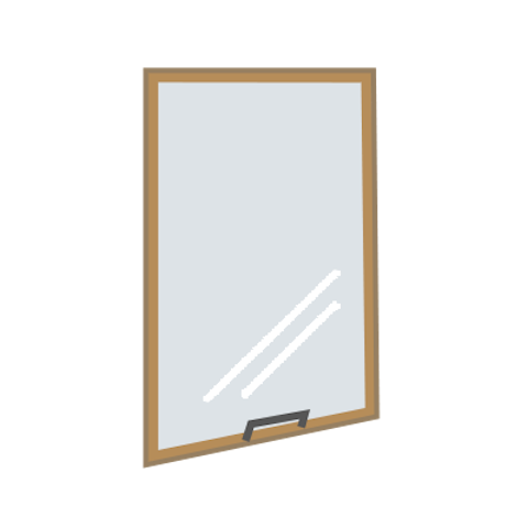 完成品の内窓で用意されているガラスの種類/FIX窓