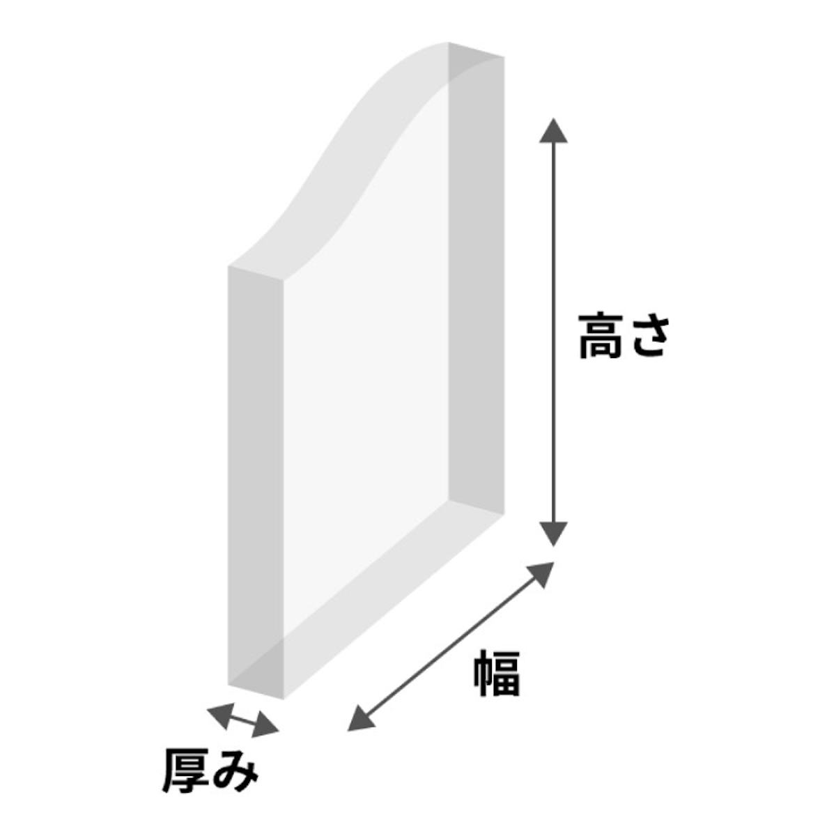 使用するアクリル板のサイズから、オーダーメイドアクリルケースの重さがわかる