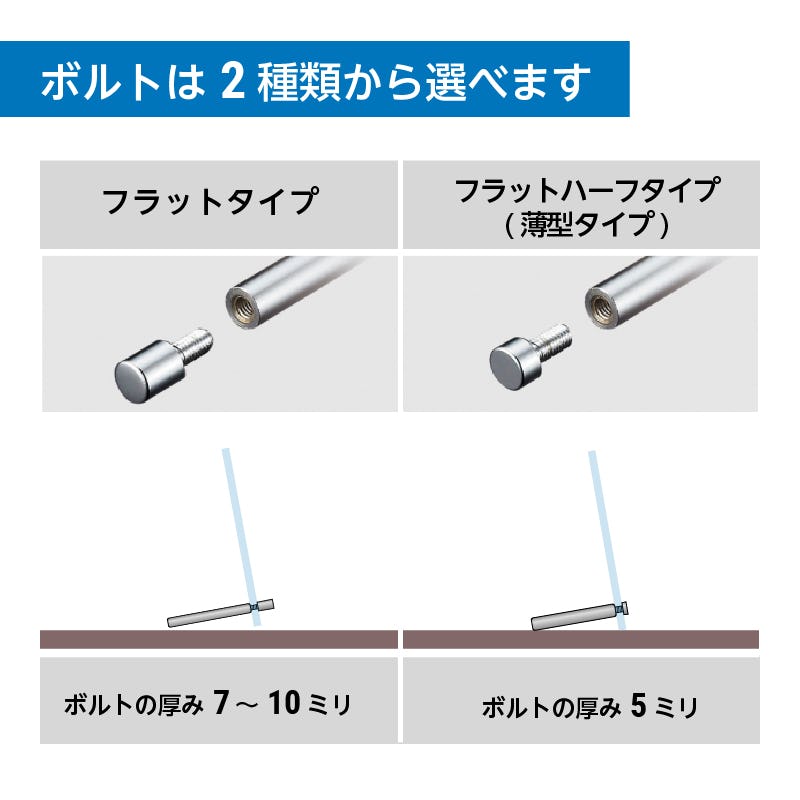 ボルトは2種類から選べます
