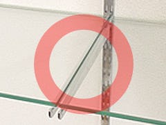 ガラス棚スリット支柱/ダブル支柱のイメージ