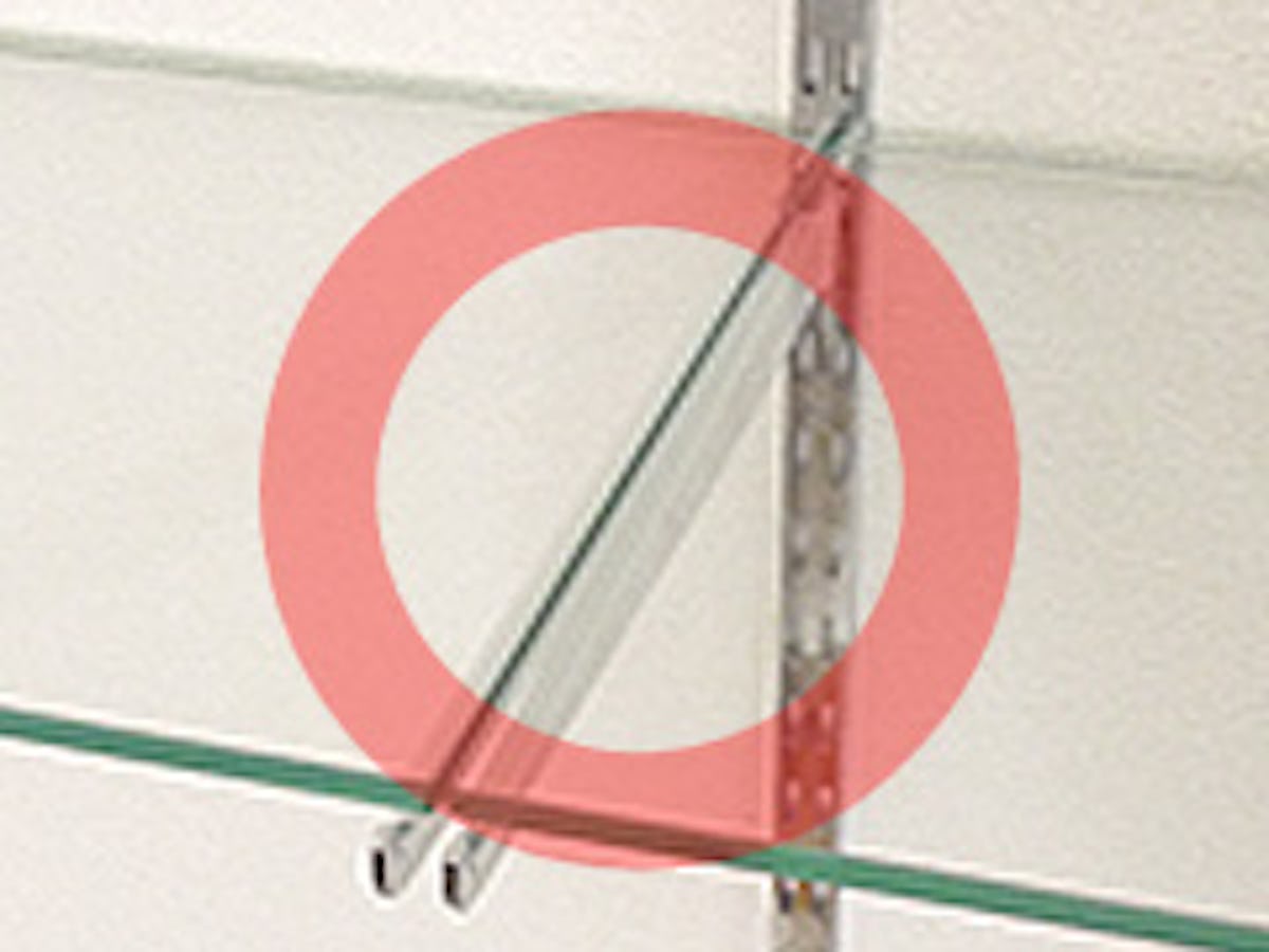 ガラス棚スリット支柱/ダブル支柱のイメージ