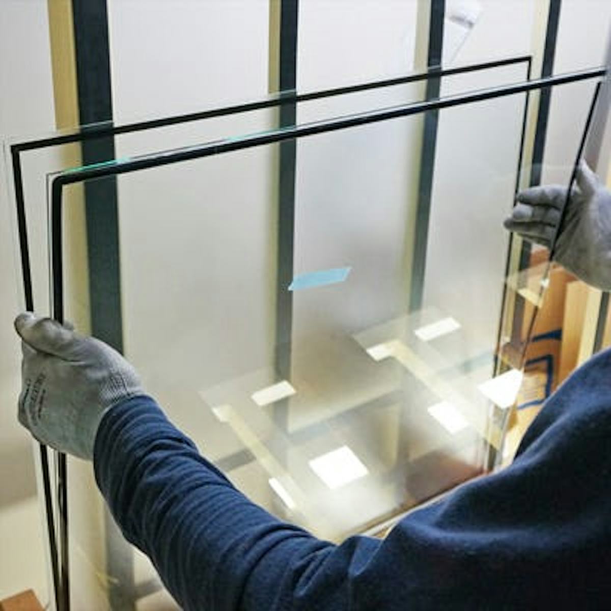 ガラスのペア加工