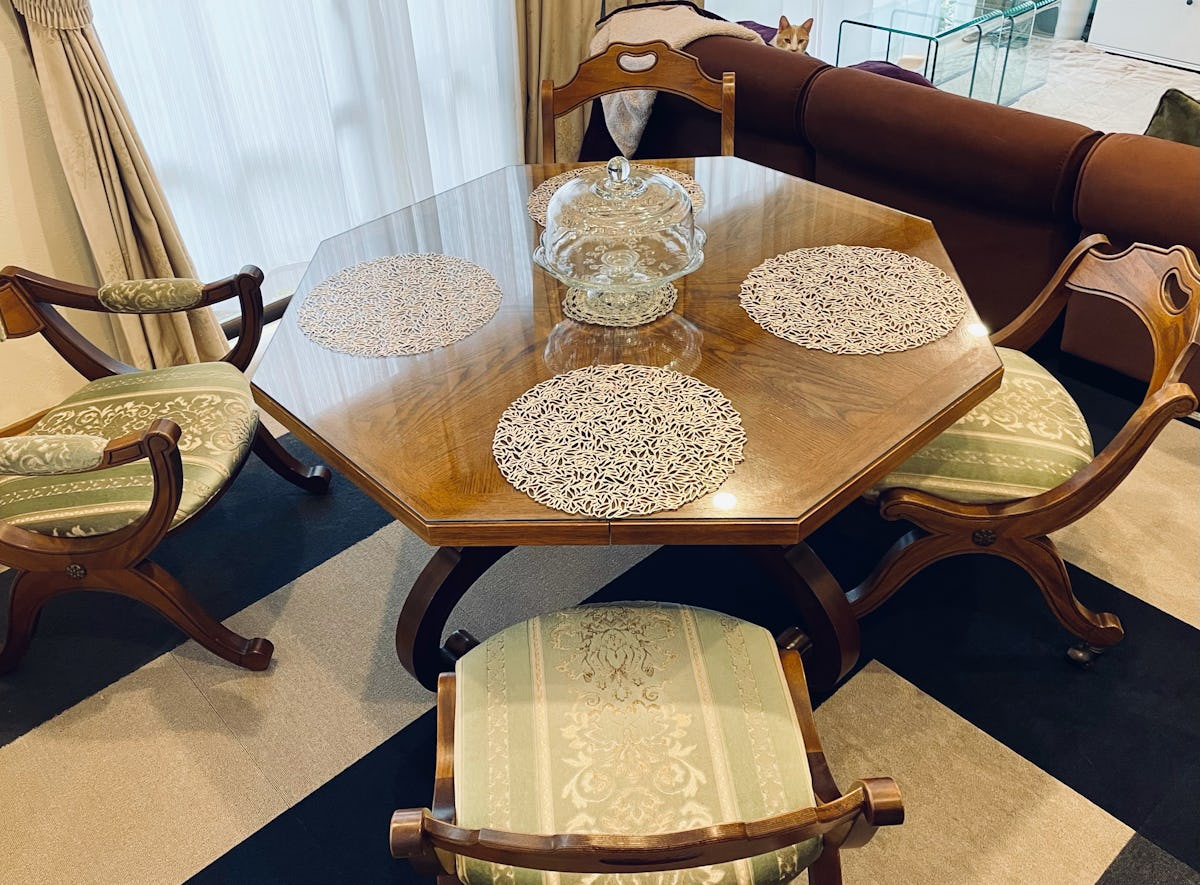 ダイニングテーブルの天板/八角形・平置きの事例