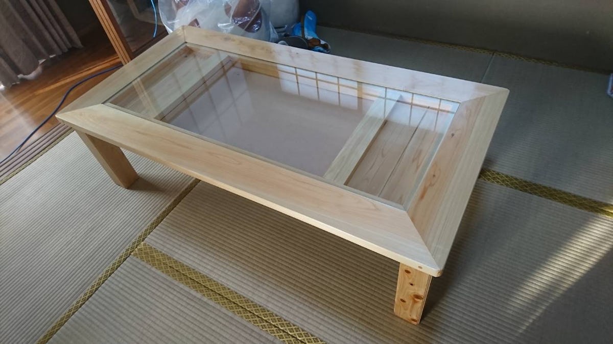 リビングローテーブルの天板に「強化ガラス」/M様