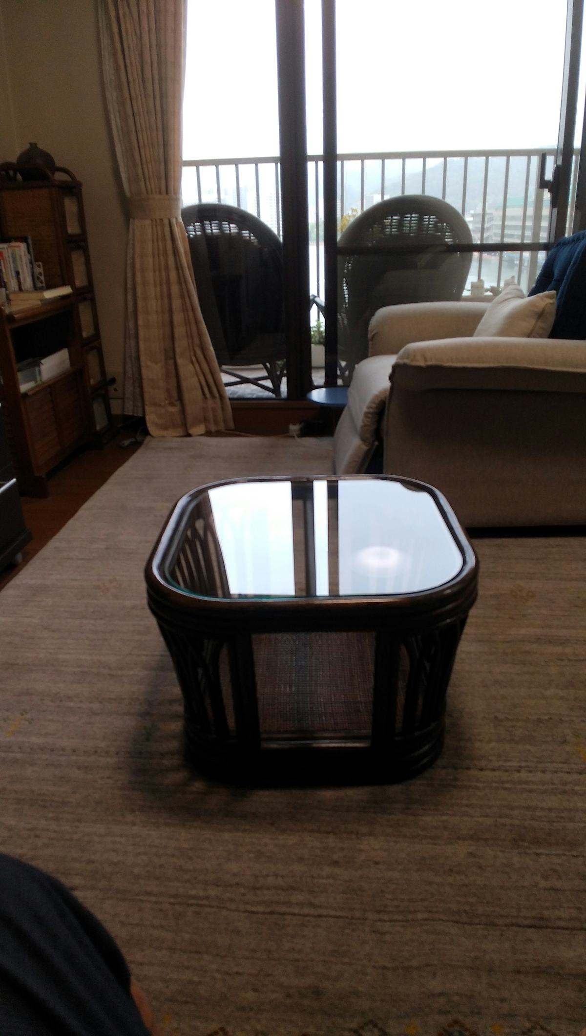 リビングローテーブルの天板に「強化ガラス」/N様