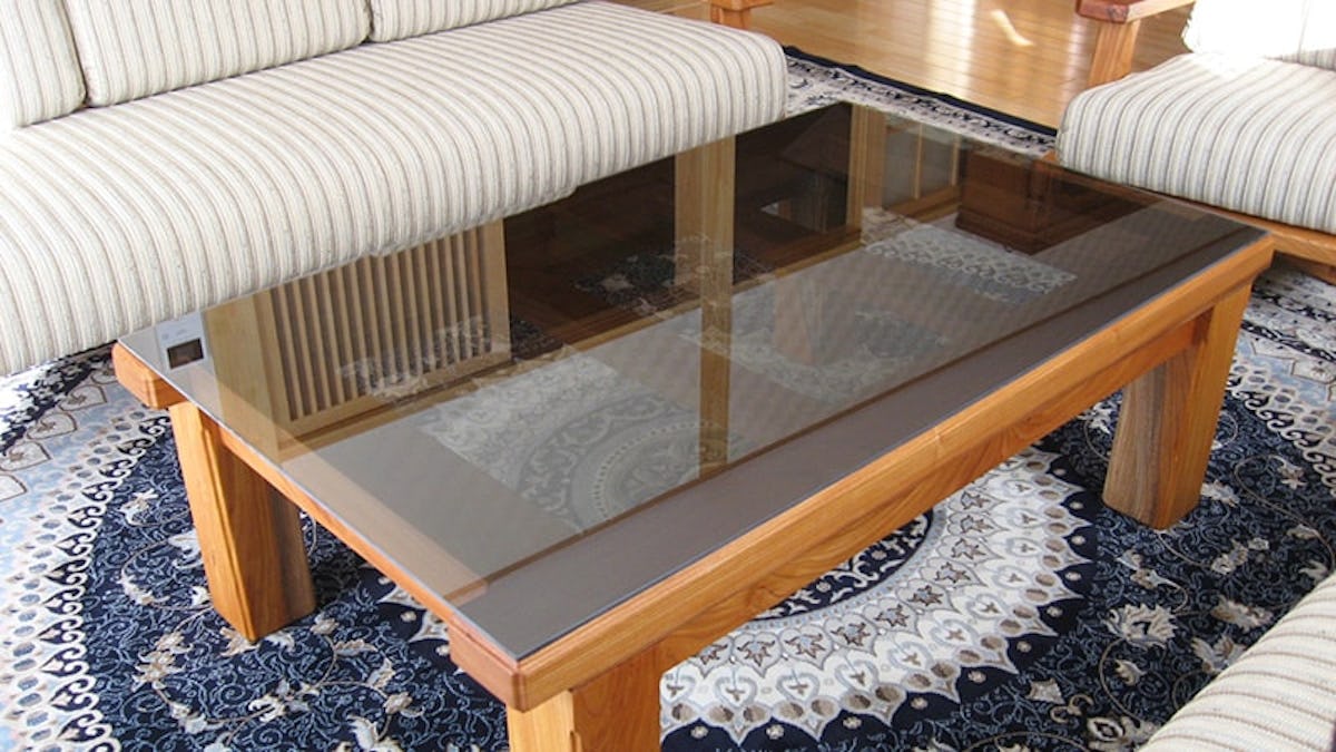 リビングローテーブルの天板に「ブラックミラーガラス」/S様