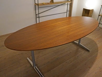 複雑な形のテーブルの型紙・採寸手順 - 例. 楕円形の机の場合