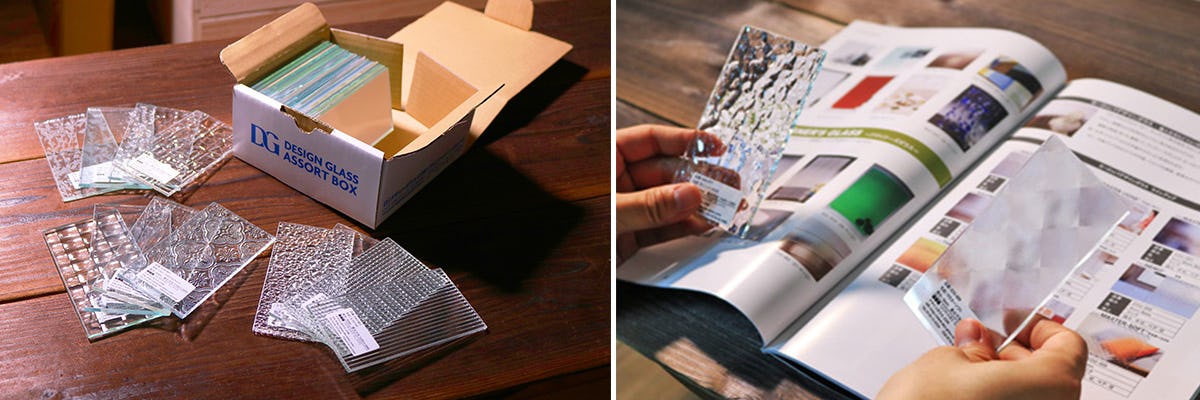 デザインガラスのサンプル