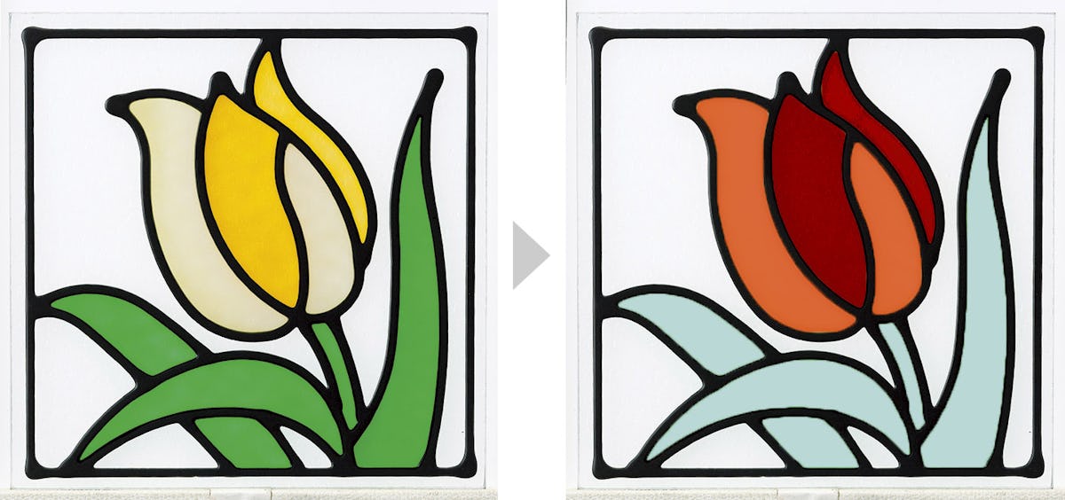 ステンドグラス-色変更