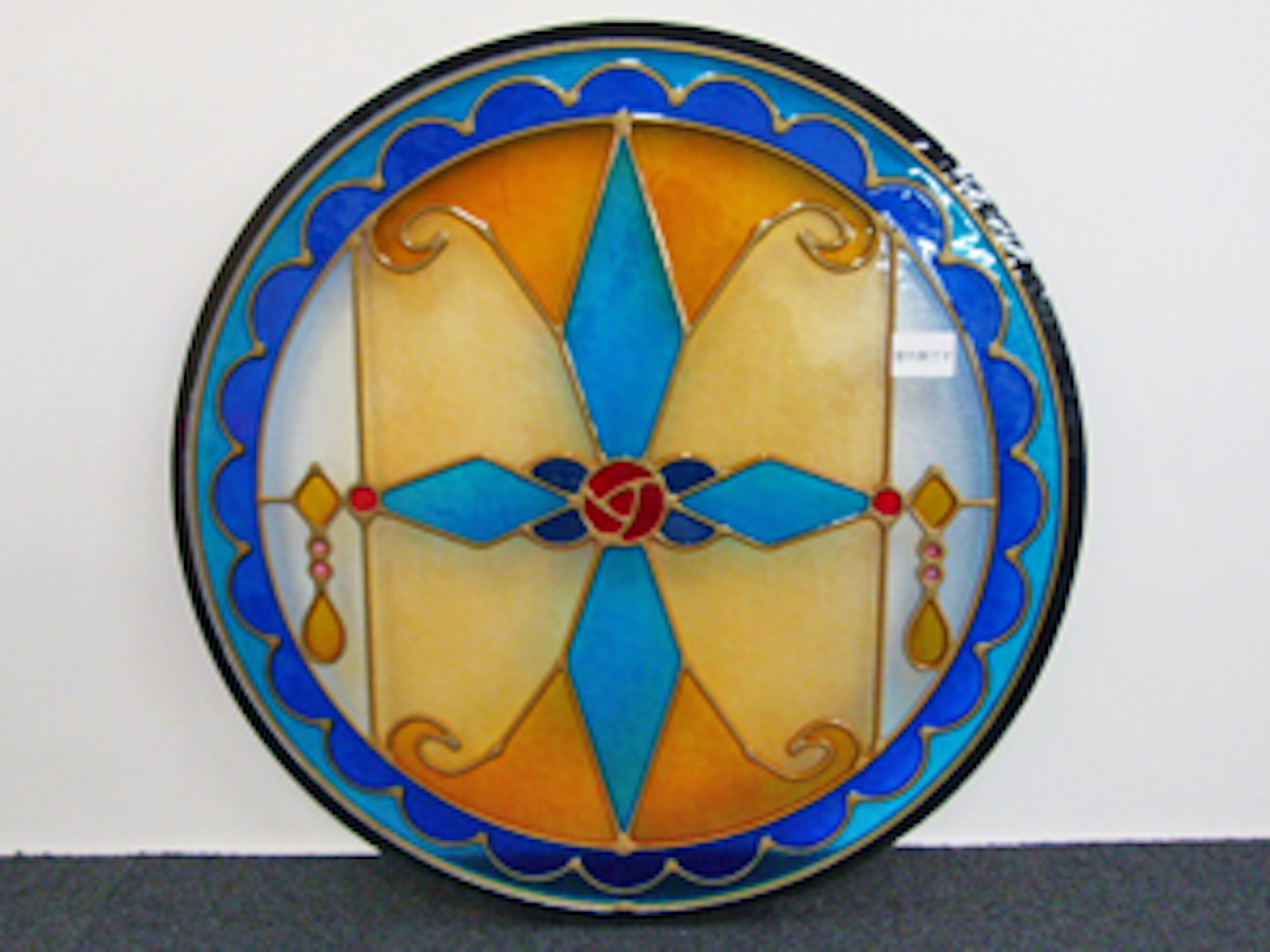 円形のペアステンドグラス
