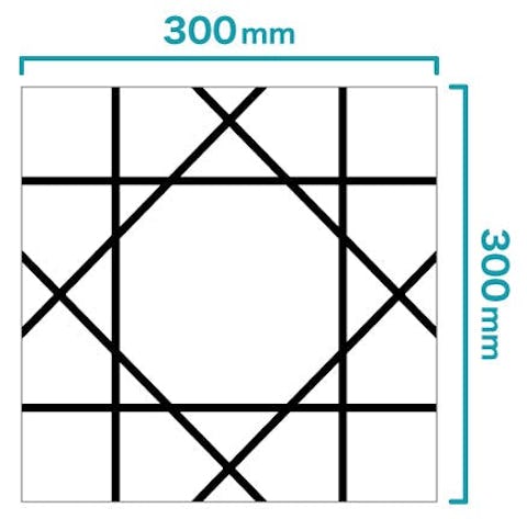 切子風ガラスの寸法例