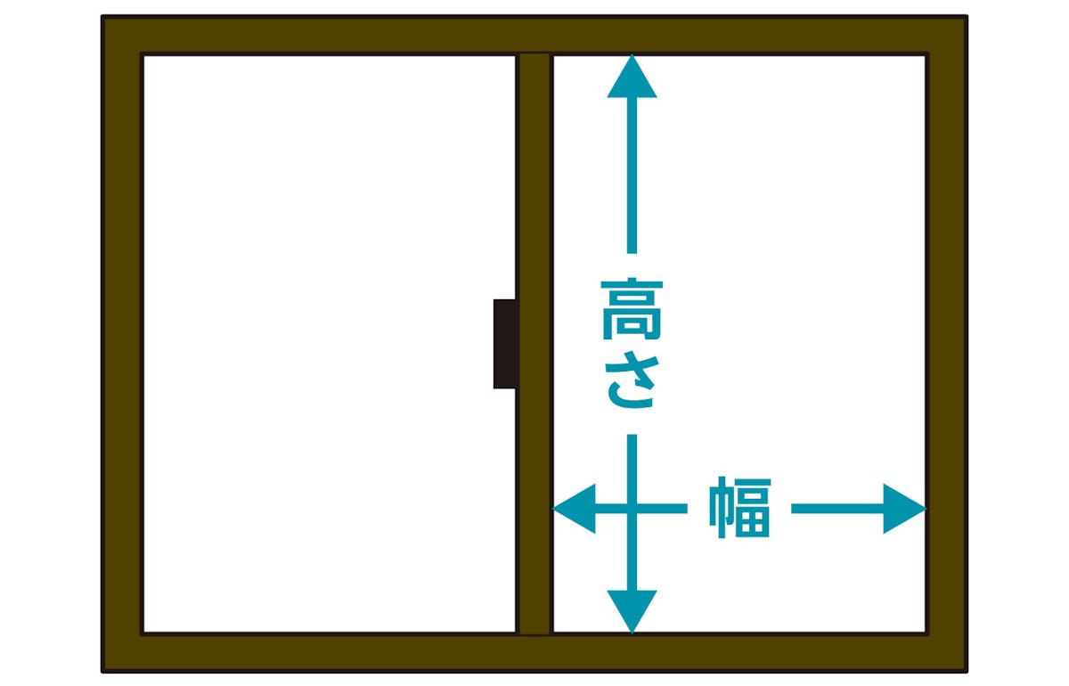 修理・交換したいガラスサイズの採寸方法