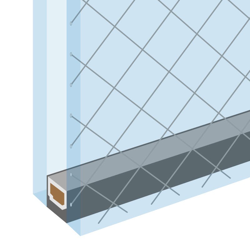 網入り複層ガラス(網入りペアガラス)