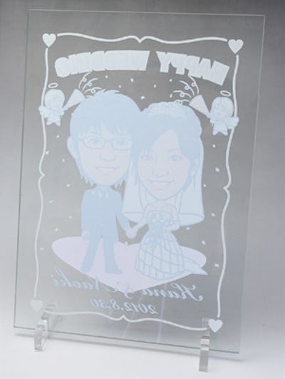 ガラスの「オンデマンドフルカラー印刷」の裏面の見え方 - 白色のベタ塗り (印刷箇所のみ白色)