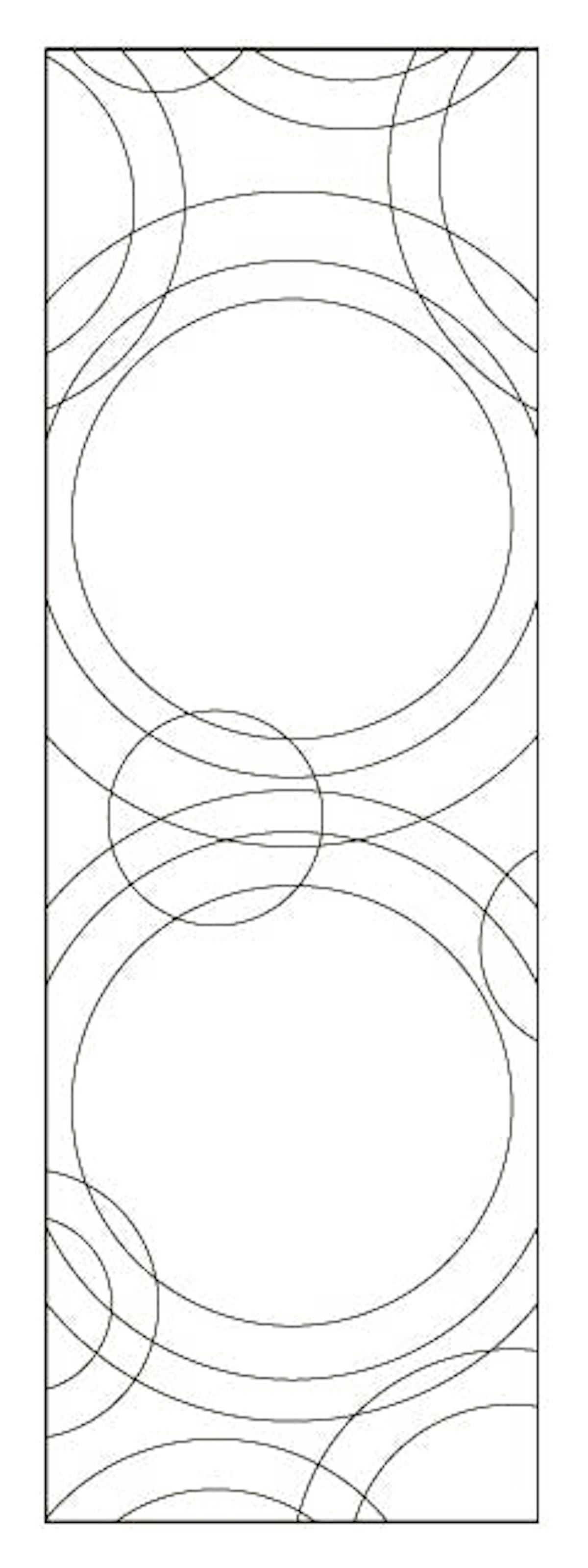 Vカットの曲線デザイン