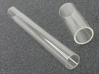 太いガラス管(ガラスの筒)のサイズオーダー製作も可