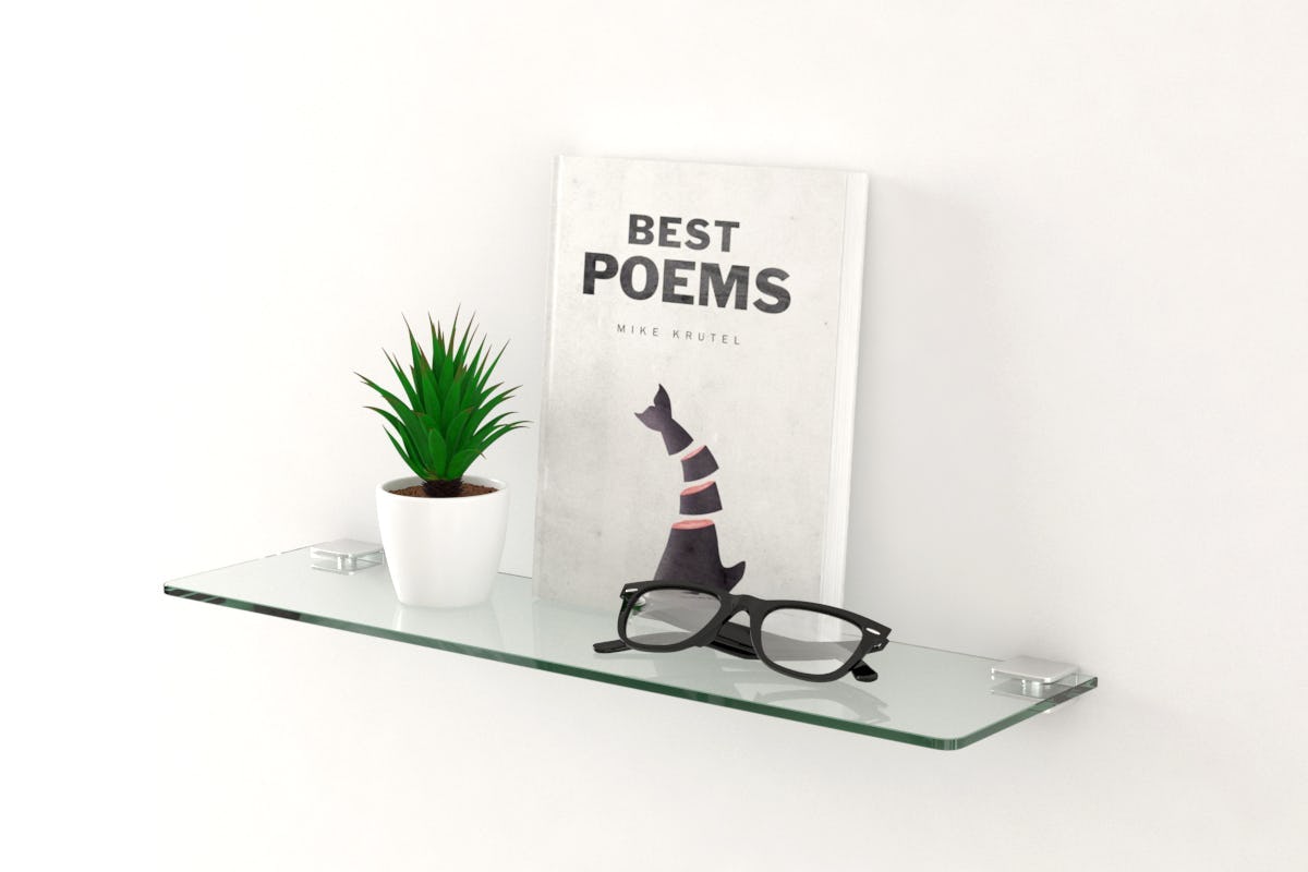 ガラスシェルフセット (プレーン クロームタイプ) 透明ガラス6ミリ W350×H120×T6mm 規格サイズ 棚板 壁シェルフDIY用品 国内加工 建材 ＼丁寧梱包 運送保証 … ガラスシェルフセット (プレーン) 透明ガラス オーダー