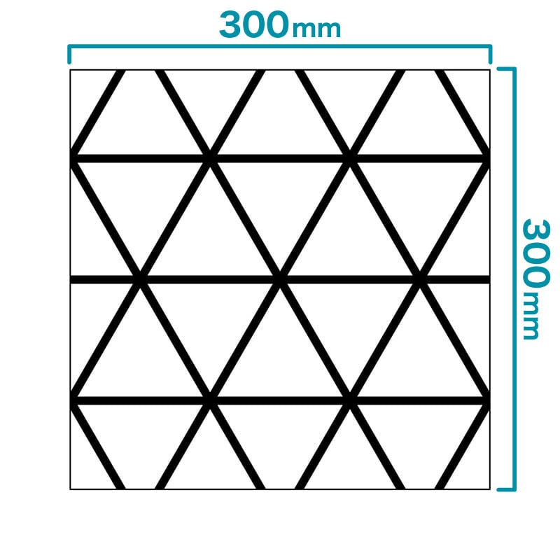 EKG-004 切子風ガラス 六角籠目(梅) フロスト｜オーダーガラス板.com