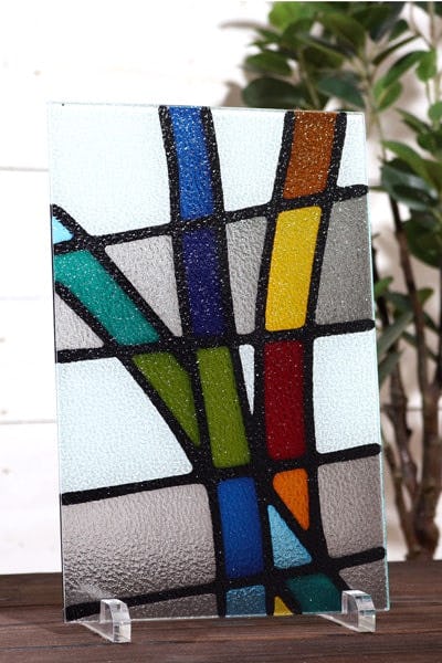 ステンドグラス風装飾ガラス(プリズム) EK318｜オーダーガラス板.com