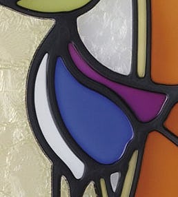 クリアガラスのバラリース♦︎ステンドグラス ステンドグラス風装飾ガラス(ブリリアントモーメント) K30｜オーダー