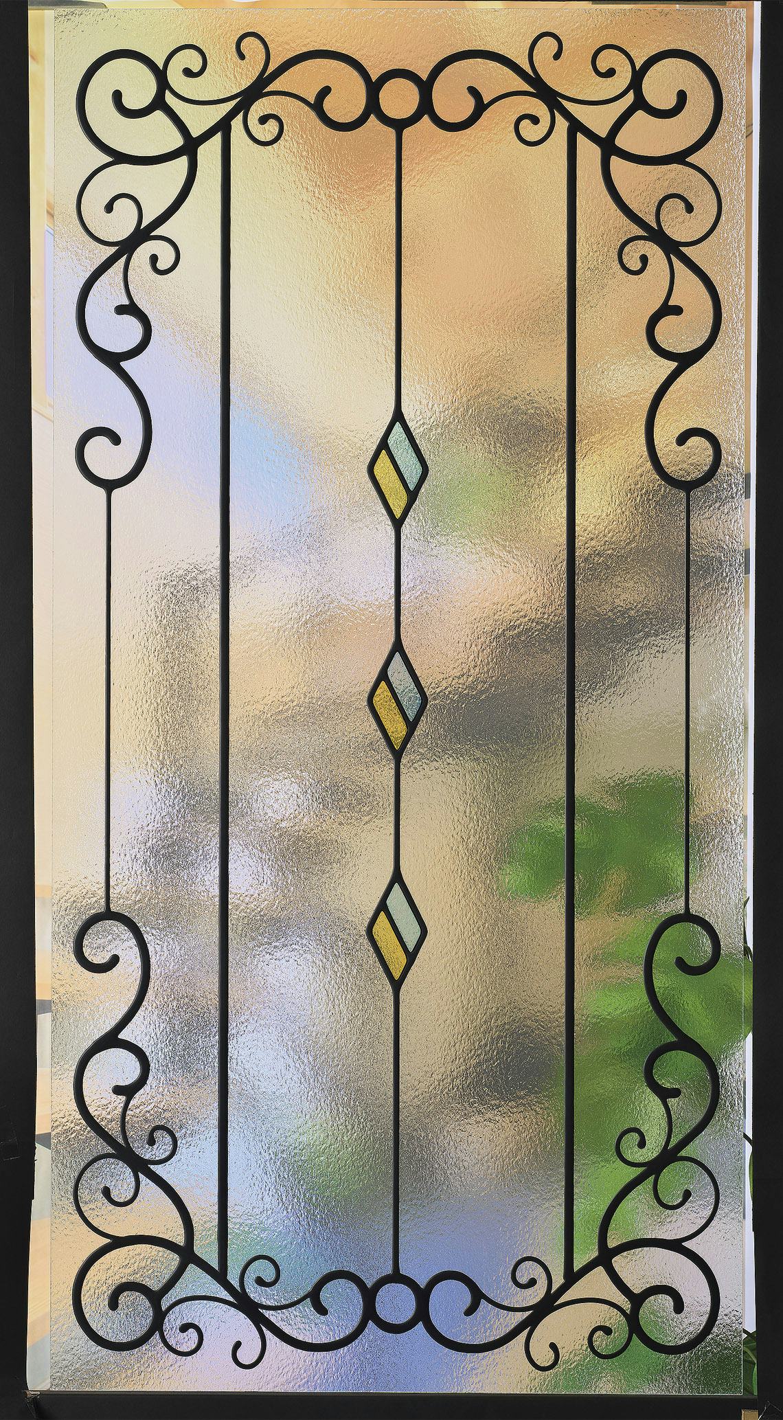 ステンドグラス風装飾ガラス(ラインアートカラー) LC06｜オーダー