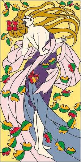 ステンドグラス風装飾ガラス(プリズム) NH104｜オーダーガラス板.com