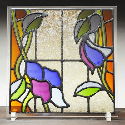 ステンドグラス風装飾ガラス(スクウェア) OG301｜オーダーガラス板.com