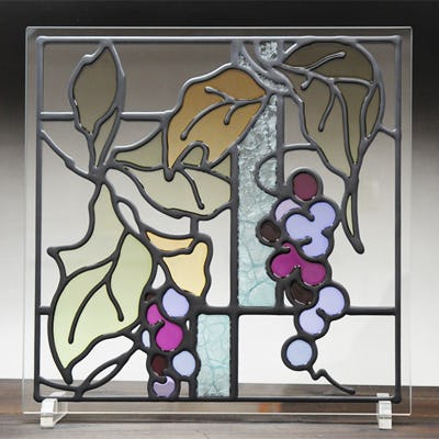 ステンドグラス風装飾ガラス(スクウェア) OG357｜オーダーガラス板.com
