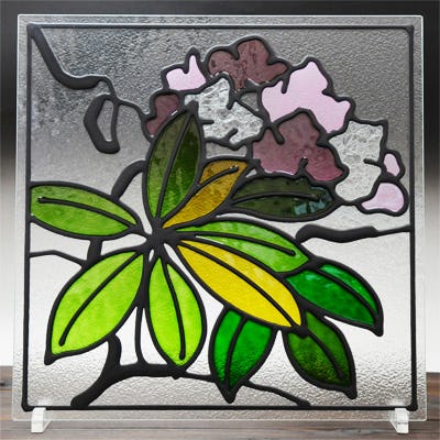 ステンドグラス風装飾ガラス(スクウェア) OG402｜オーダーガラス板.com