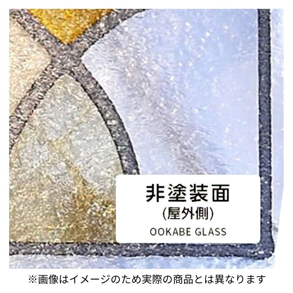 ステンドグラス風装飾ガラス(スクウェア) OG402｜オーダーガラス板.com