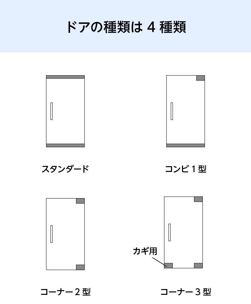 テンパードア／強化ガラス扉】規格・サイズオーダー販売