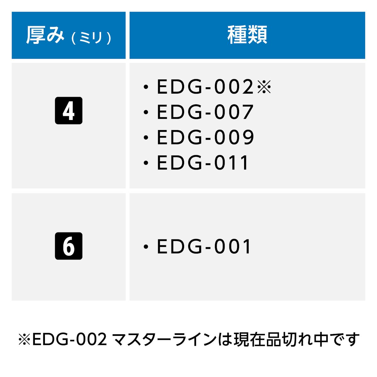 ヨーロッパデザインガラス(サンゴバン) - 種類によって厚みが異なる