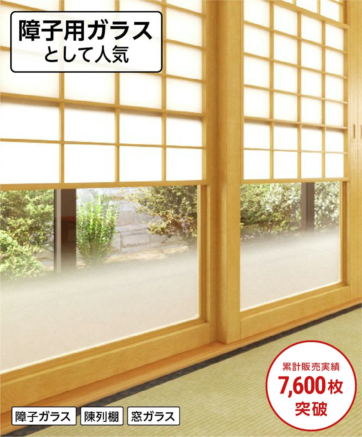 すりガラス(曇りガラス)／障子用ガラスに人気