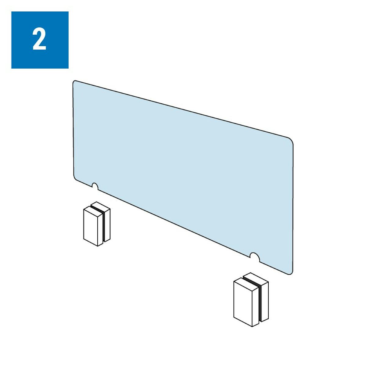 キッチン油はねガードEX - 取付け方法／②金具でパネルを固定する