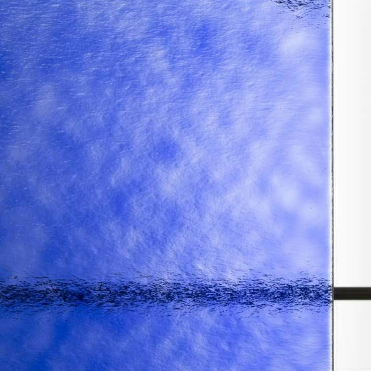 塗装クリアカラーガラス - 型板タイプ　ブルー