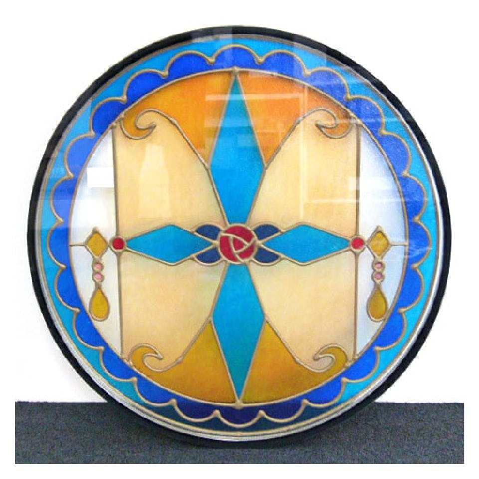 フルオーダーステンドグラス - 円形のステンドグラスも製作可能