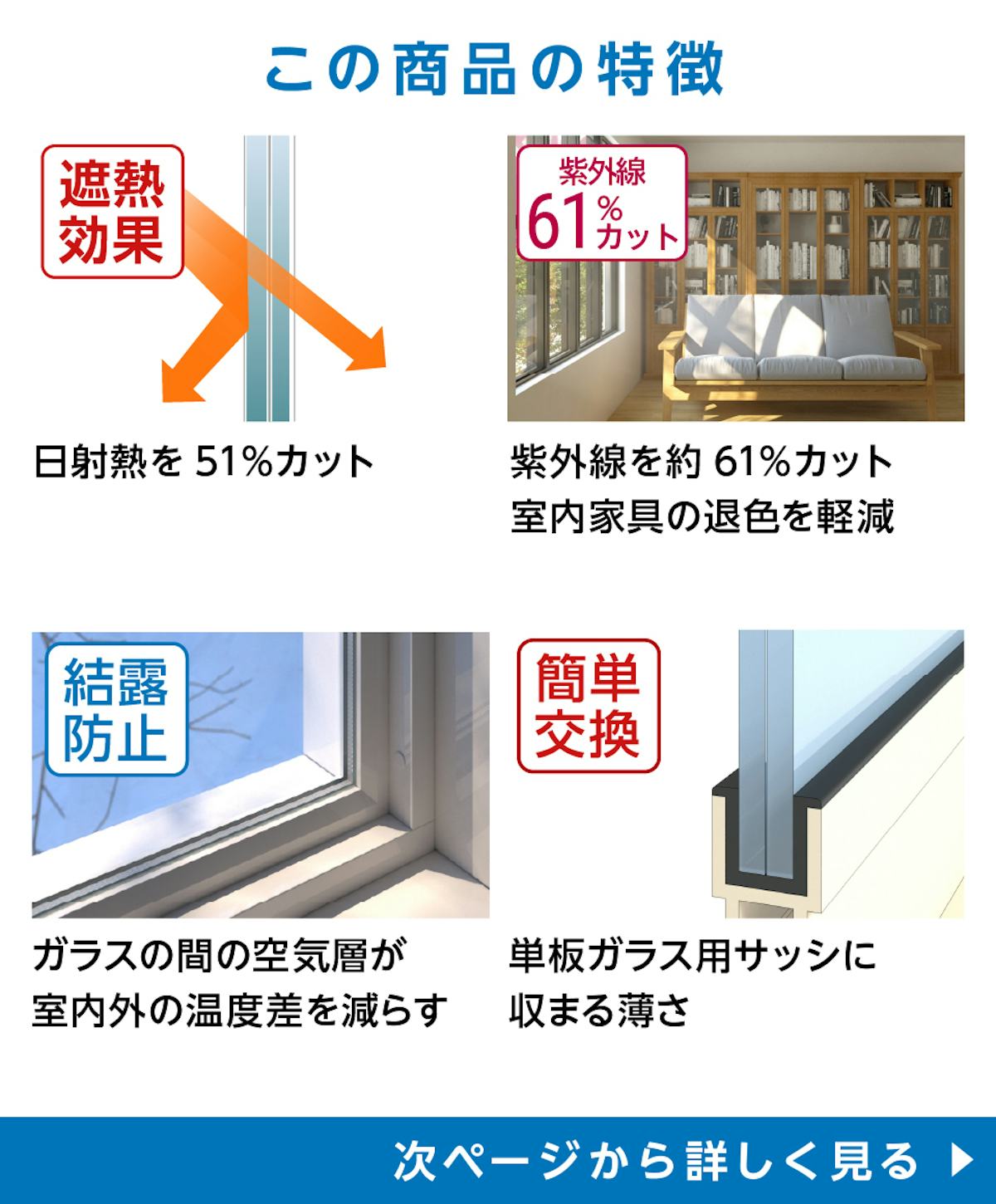 真空ガラス「スペーシアクール」- 日射熱カット/紫外線カット/結露防止/簡単交換