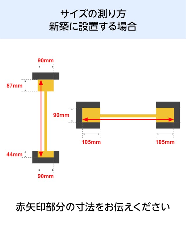 大開口・窓の網戸「Centor スクリーンシステム」 - サイズの測り方(新築に設置する場合)